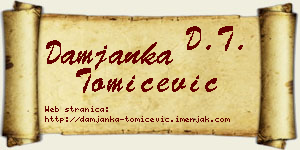 Damjanka Tomićević vizit kartica